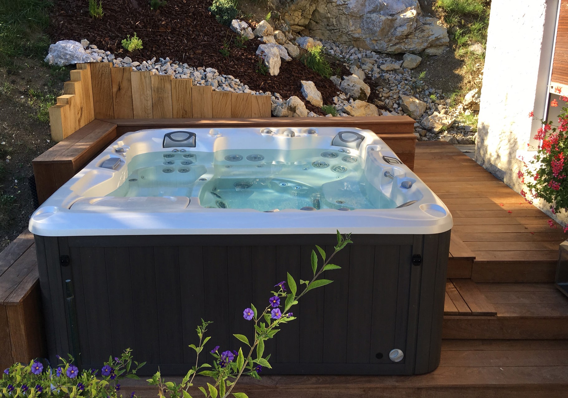 Sundance Spas installation in deck