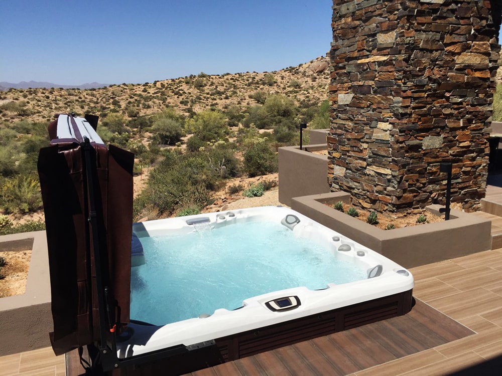 Sundance Spa installation in the desert