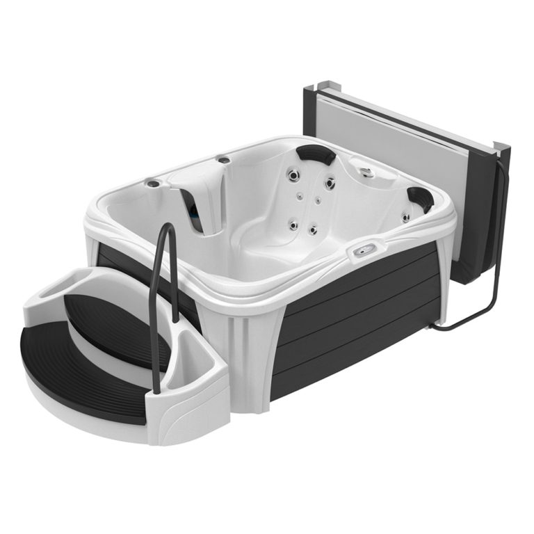 Rectangle Glacier Sparkle Hot Tub from the Splash Collection